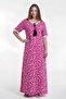 Women's Cotton Graphic Print Homewear Maxi Dress