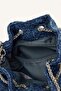 Navy Blue Jean Shoulder Bag for Girls I0279A8Ns - 6