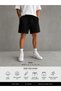 2-Piece Shorts for Men (Black-Grey) Summer Wide Fit Oversize Washable Fabric Anti-Sweat - 3