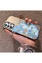 Samsung Galaxy A73 Compatible Silicone Edge Hard Back Case Couple Phone Case with Floral Pattern - 2