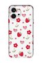 Honor 600 Compatible Strawberry and Heart Pattern Transparent Phone Case