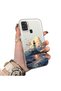Samsung Galaxy A21S Compatible Silicone Edge Hard Back Case Couple Phone Case Tower Patterned