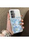 Samsung Galaxy S25 Compatible Silicone Edge Hard Back Case Flower Pattern Lover Couple Phone Case - 3