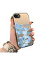 iPhone 7 Compatible Silicone Edge Hard Back Case Couple Phone Case with Floral Pattern