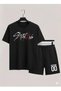 Straykids Hyunjin Printed 100% Cotton Crewneck Children's Tshirt-Shorts K-Pop Dual Set - 2