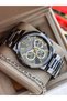 Functions Active, Smoked Steel Cord in Stylish Box, Smoked Dial, Men's Wristwatch with Calendar + Chain Bracelet - 2
