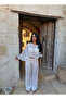 White Cape Tulle Double Set - 3