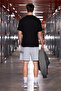 Asereje Men's 100% Organic Cotton Printed Detailed Double Pocket Drawstring Short Grimelange Shorts - 5
