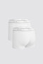 Ds Damat White Elastic Waistband Brand Logo Lycra Stretchable 2-Piece Boxer Set - 2