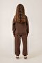 Girl's Embroidered Brown Long Sleeve Tracksuit Set Us2723-C-V4 - 4