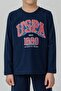 Boy's Pajama Set Printed Navy Blue Long Sleeve Pajama Set Us2636-C-V1 - 3