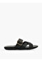Women Buckle Accent Cross Strap Sandals - 3