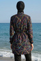 2-Piece Set (with Bonnet Gift) Front Zipper, Patterned, Side Slits, Back Elastic, Hijab Swimsuit D34 - 3