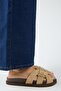 Bartolo Women's Leather Genuine Leather Caged Sand Slippers - 2