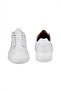 White Lace-Up 100% Genuine Leather Casual Shoes - 7