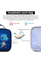 Dino Themed Bento Lunch Bag , Toddler-Friendly, 3 Years+, Easy to clean - Blue - 5