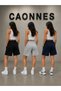 3-Piece Shorts for Women (Black-Grey-Navy Blue) Oversize Summer Shorts - Comfortable Fit Above the Knee Summer Product Anti-Sweat - 2