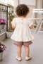 Girl's Summer Shorts Set with Bow Detail - 2