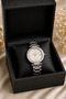 Silver Color Women's Wristwatch with Stone Detail - 3