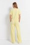 Yellow Crew Neck T-Shirt and Pants Set 7180 - 3