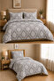 قماش غطاء لحاف بطول 20 متر بنمط حلزوني رمادي - 3