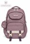 4-Piece Tsylon Fabric Waterproof Primary School Bag Set with Lunch Bag, Pen Holder and Accessory Bag - 2