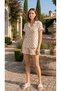 Bürümcük Knitted Short Sleeve Women's Buttoned Shorts Set - 3