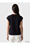 Lcw Everyday Black Crew Neck Blouse with Lace Detail - 4