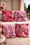 Pink Leopard Patterned 4-Piece Throw Pillow Cover Set