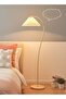 KLNAMAEAAN Retro Study and Living Room Style Floor Lamp with Pleated Lampshade with 12W Remote Control - 3