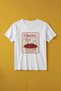 Women's Cherry Red Printed White T-Shirt Vintage Cherry Themed Aesthetic Cotton T-Shirt - 3