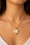 316L Steel Artistic Portrait Model Gold Color Women's Necklace - 2