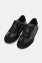 Men's Black Suede Genuine Natural Leather Sneaker Shoes - 2