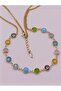Xuping, Pastel Stone, Gold Necklace - 2