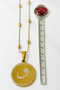 Gold Color 3 cm Line with Ayetel Kürsi & Vav Letter Written 316L Stainless Steel 60 cm Dorica Chain Prayer Necklace - 2