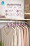 Style Hanger 6-Piece Plastic Clothes Hanger In-Cabinet Wardrobe Clothing Organizer 40X24 cm - 3