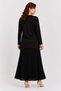 Women's Middle Age and Above Sandy Kupra Fabric Mother Pleated Skirt Blouse Set 1458 - 5
