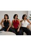 Crepe women's metal accessory detailed draped halter neck micro supreme body - 4