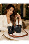 Women's Wallet Mini Hand and Shoulder Bag Classa Leather Crossbody Bag with Star Accessories 2-Piece Bag Set - 3