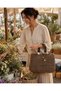 Women's Brown Hand Knitted Bag Large Size Bohemian Shoulder Bag Daily Summer Stylish Model 40X26X9 cm - 5