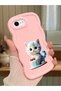iPhone 8 Compatible Case Camera Protector Pink Silicone Couple Phone Case Cat Pattern