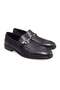 Black Color Laceless Genuine Leather Men's Shoes