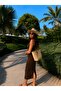 Women's Halter Neck Tight-Fitting Slit Long Dress - 2