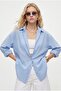Women's Patrick 100% Cotton Long Sleeve Woven Blue Shirt