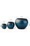 Sna Shop Constantine Decorative 3-Piece (Triple) Modern Blue Ceramic Vase Set 1306977