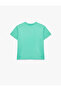 Cotton Short Sleeve Crew Neck Printed T-Shirt - 2