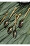 6-Piece Piraye Stainless Steel Gold Embossed Tea Spoon Set for 6 People - 2