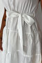 Women's Ecru Halter Neck Layered Mini Dress with Belt - 5