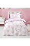 Brushed Cotton Hearts Reversible Double Duvet Cover Set with Pillowcases Pink - 2