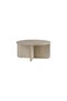 Hillary Modern Round Wooden Coffee Table – Minimalist Living Room Center Table with Cross Base | Premium Wood Material | Contemporary Home Décor Furniture- 80 x 38 x 80 CM- Travertine - 4